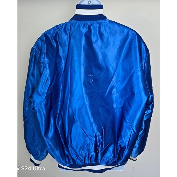 VTG Butwin Pilots Alaska Jacket Blue Satin Baseball Insulated Made USA Men's XL - Picture 2 of 8